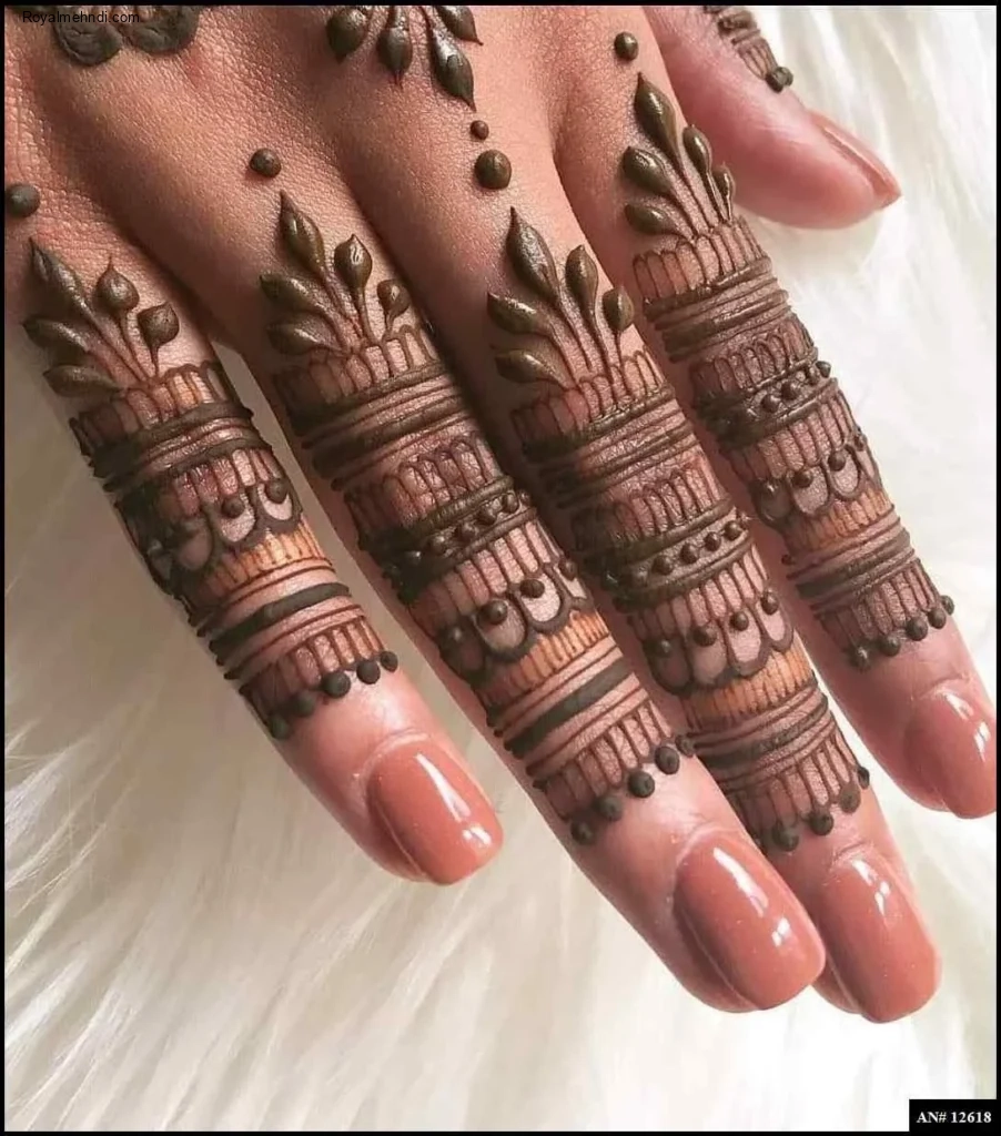 easy simple finger mehndi design