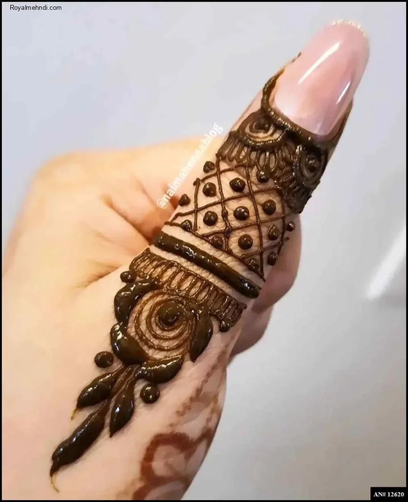 easy simple finger mehndi design
