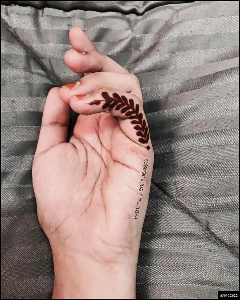 easy simple finger mehndi design
