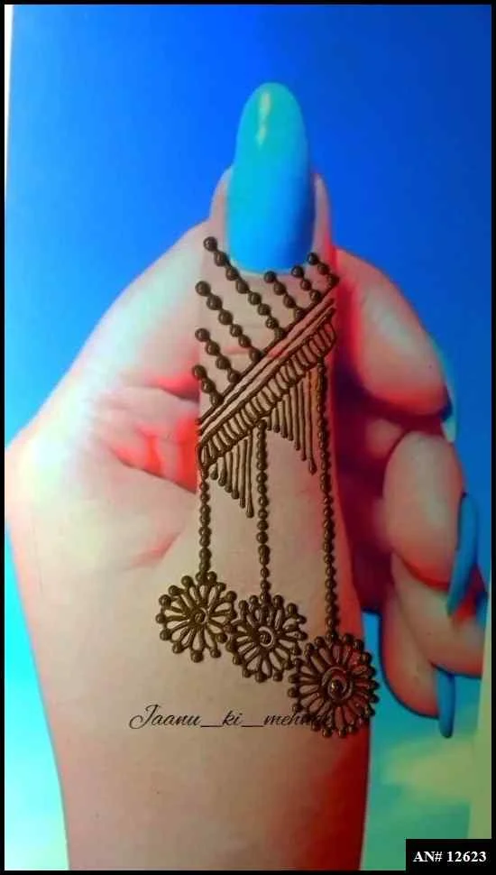 easy simple finger mehndi design
