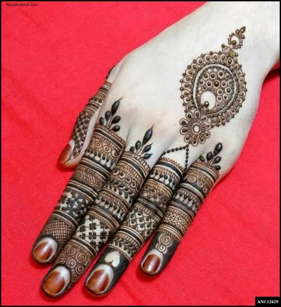 easy simple finger mehndi design