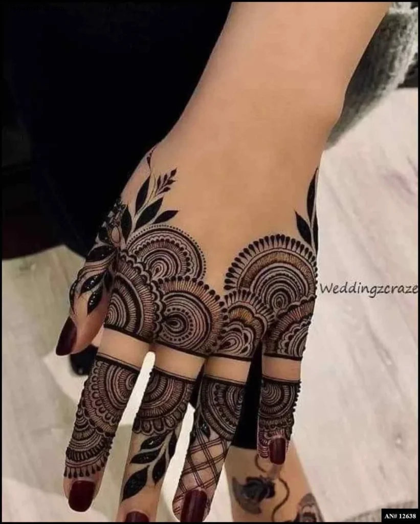 easy simple finger mehndi design