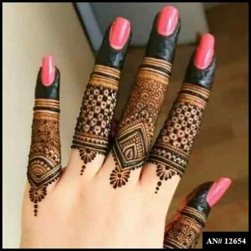easy simple finger mehndi design