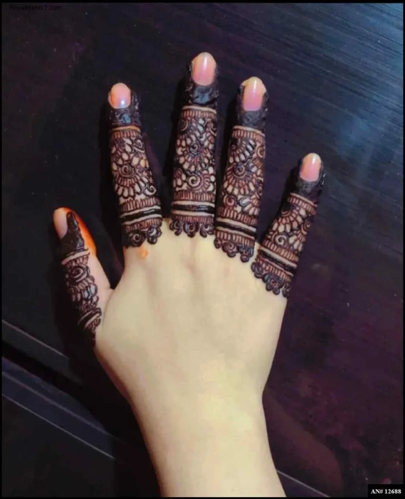 easy simple finger mehndi design