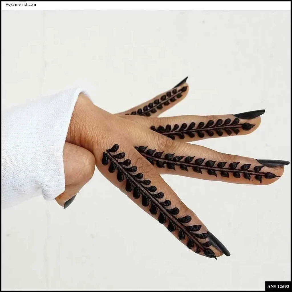 easy simple finger mehndi design