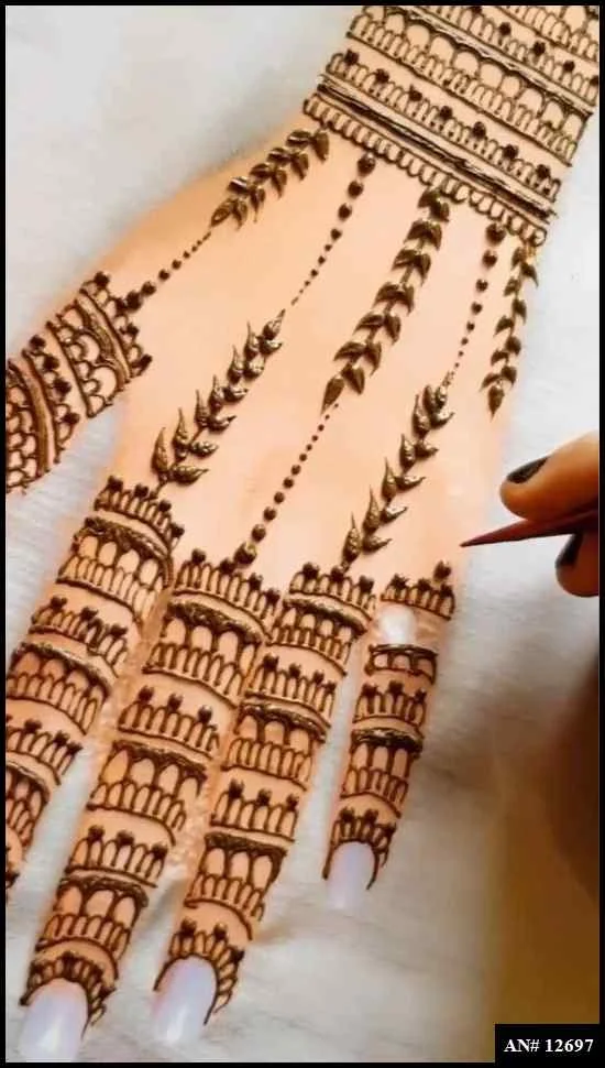 easy simple finger mehndi design