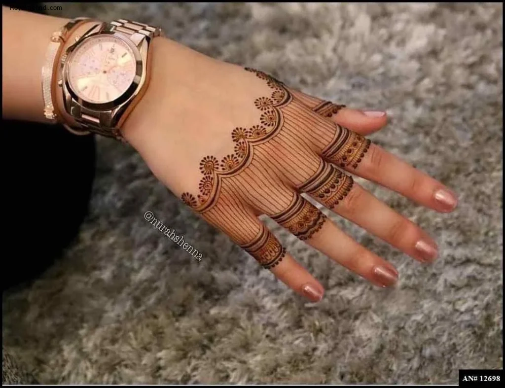 easy simple finger mehndi design