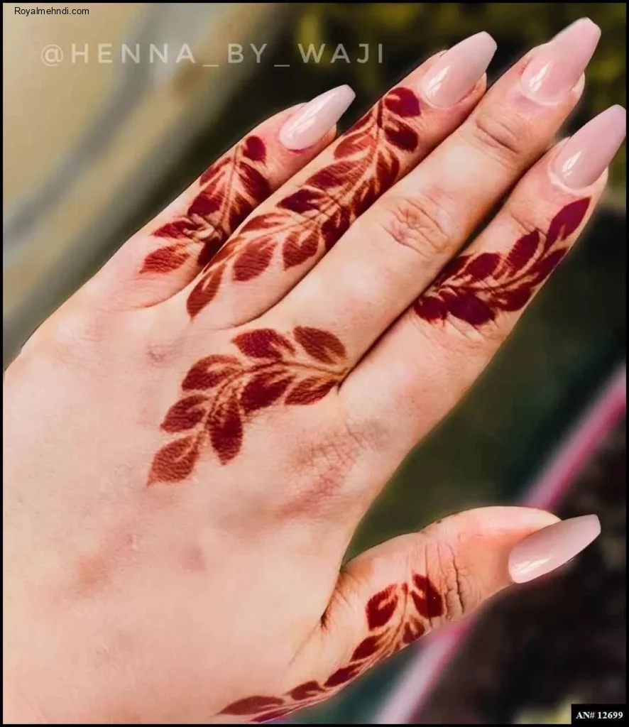 easy simple finger mehndi design