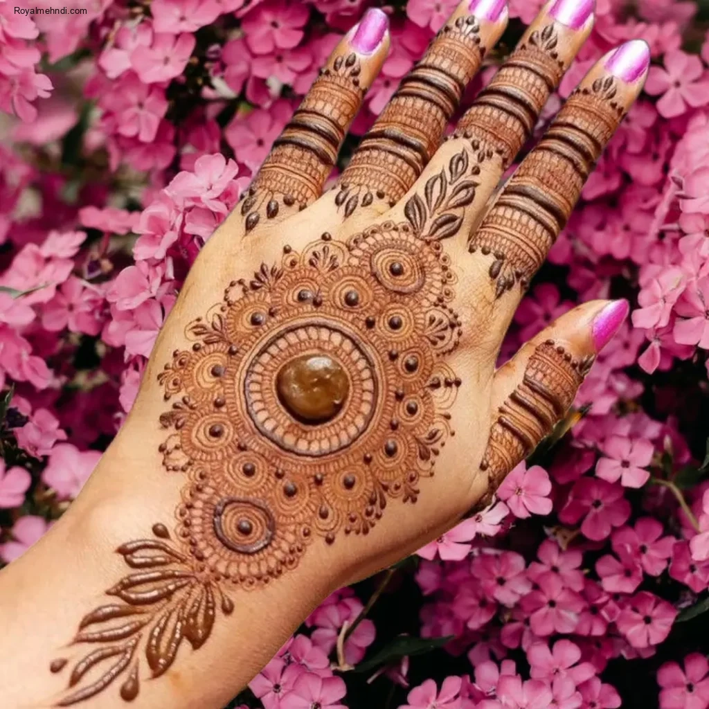 mehndi flower design