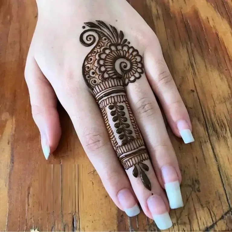 easy simple finger mehndi design