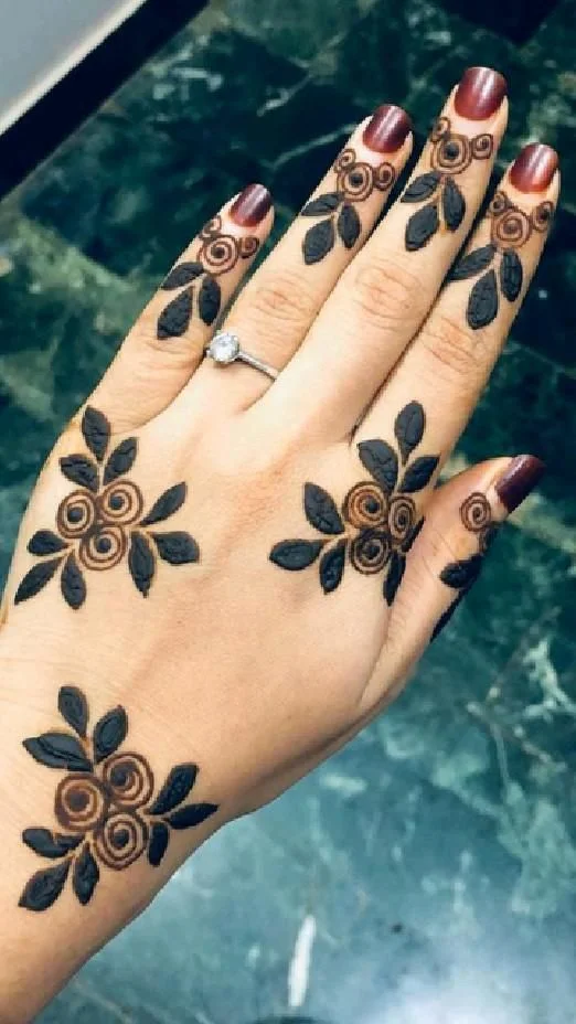 easy backhand mehndi designs