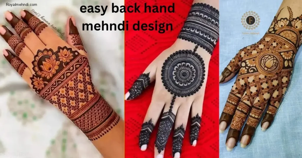 easy back hand mehndi design