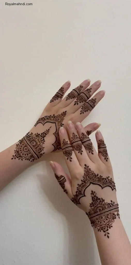 easy simple finger mehndi design