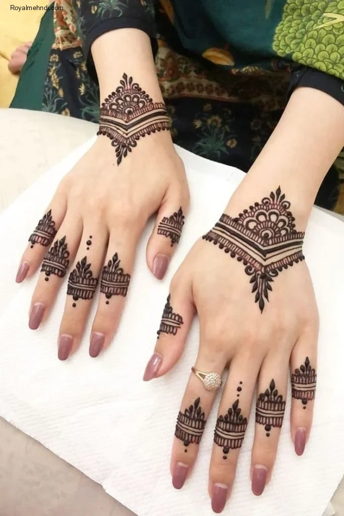 easy simple finger mehndi design