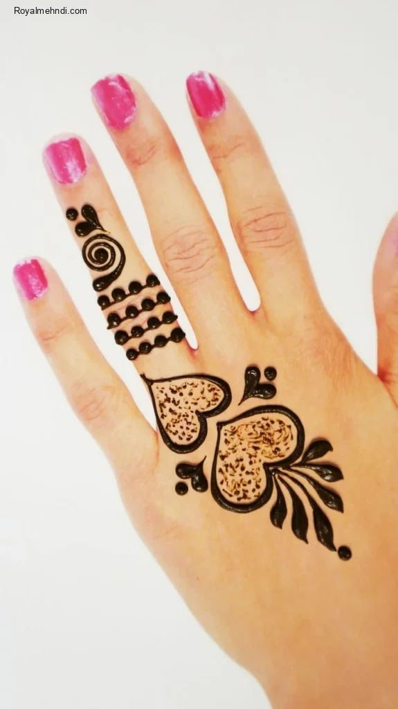 easy simple finger mehndi design