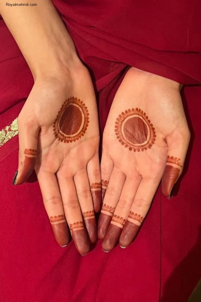 easy simple finger mehndi design
