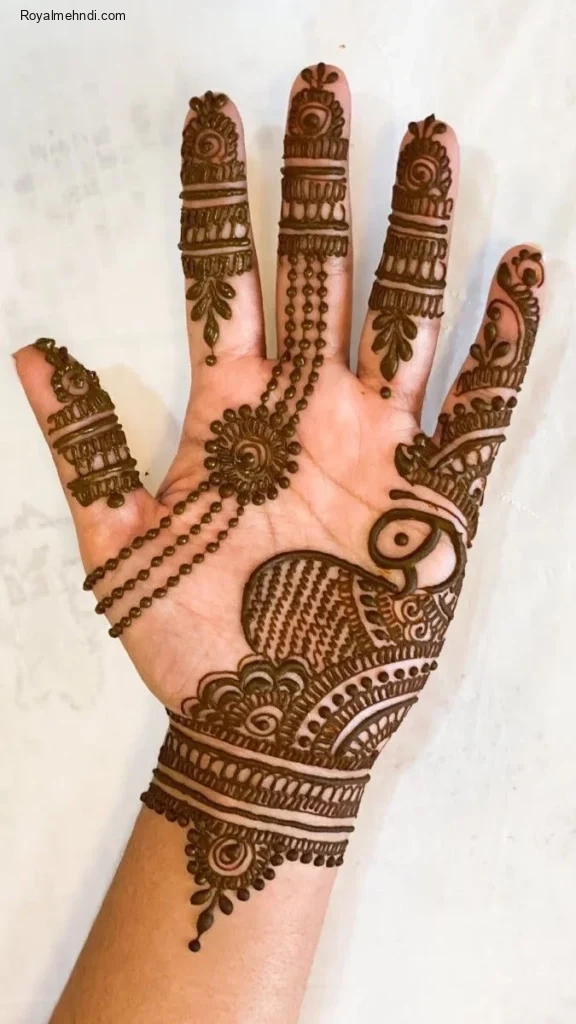easy simple finger mehndi design