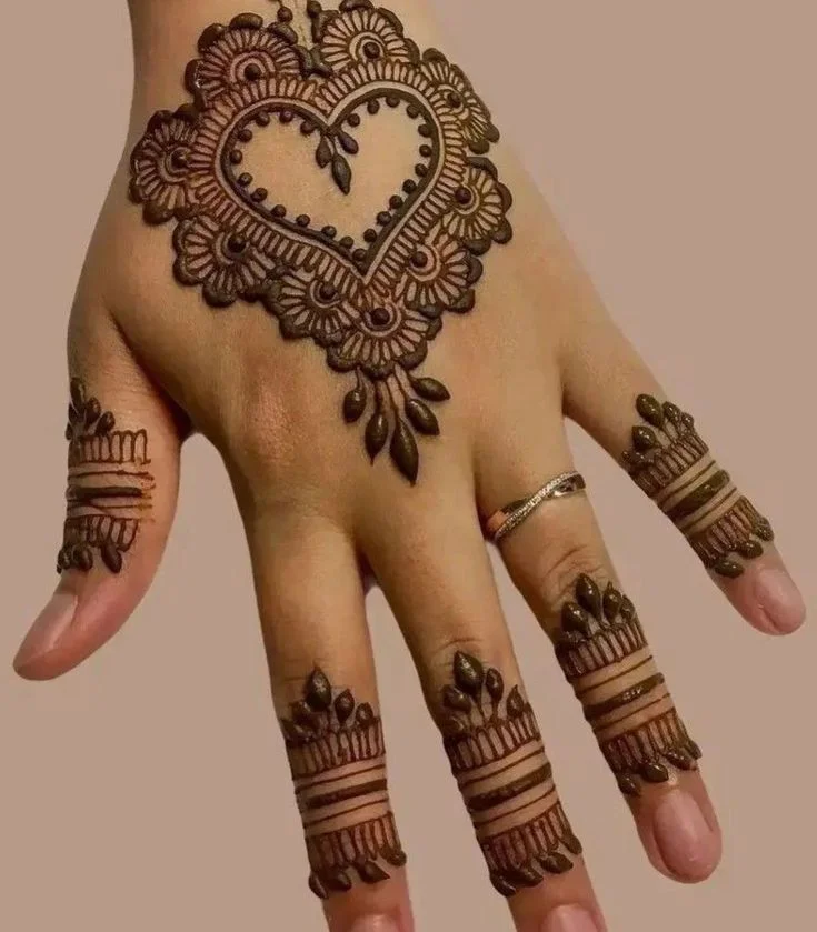 easy simple finger mehndi design