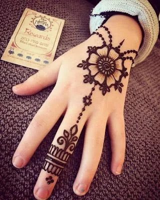 easy simple finger mehndi design