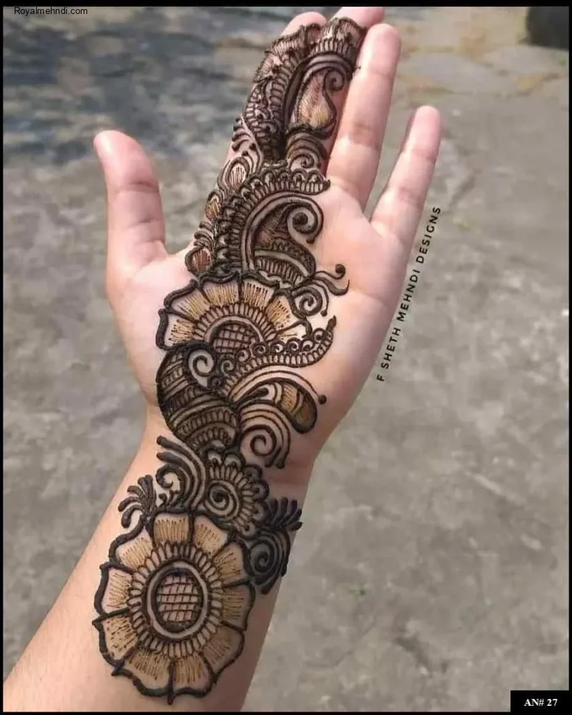 flower mehndi design