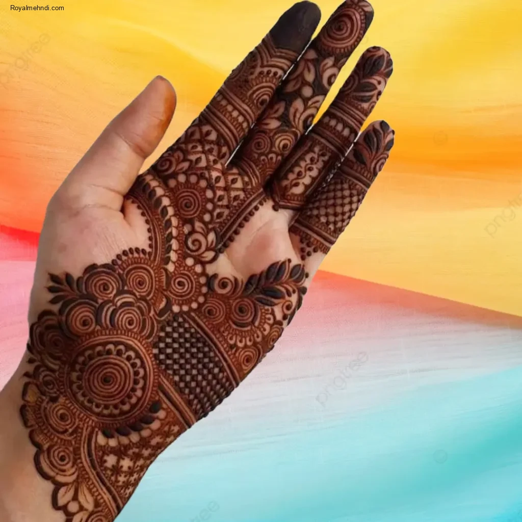 mehndi design simple front hand