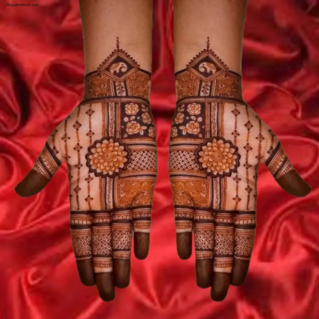 mehndi design simple front hand