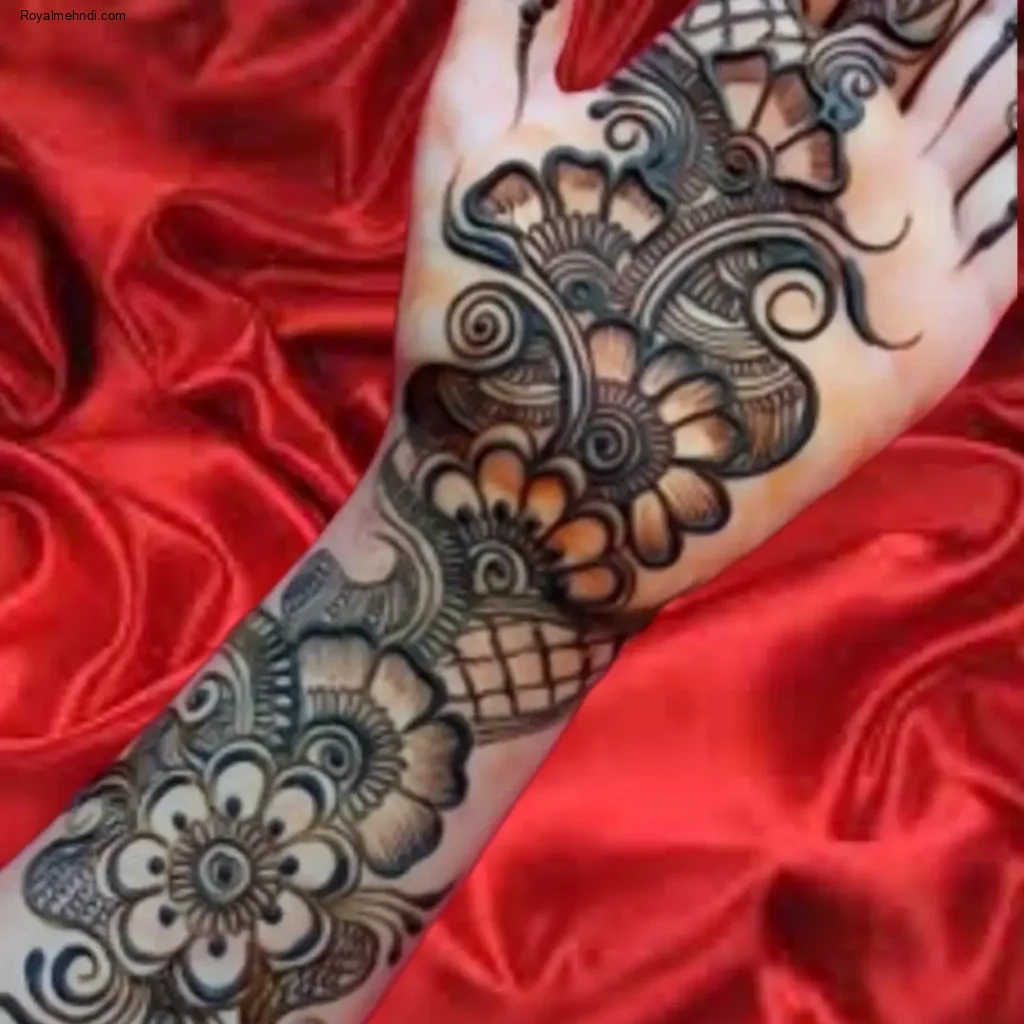 mehndi design simple front hand