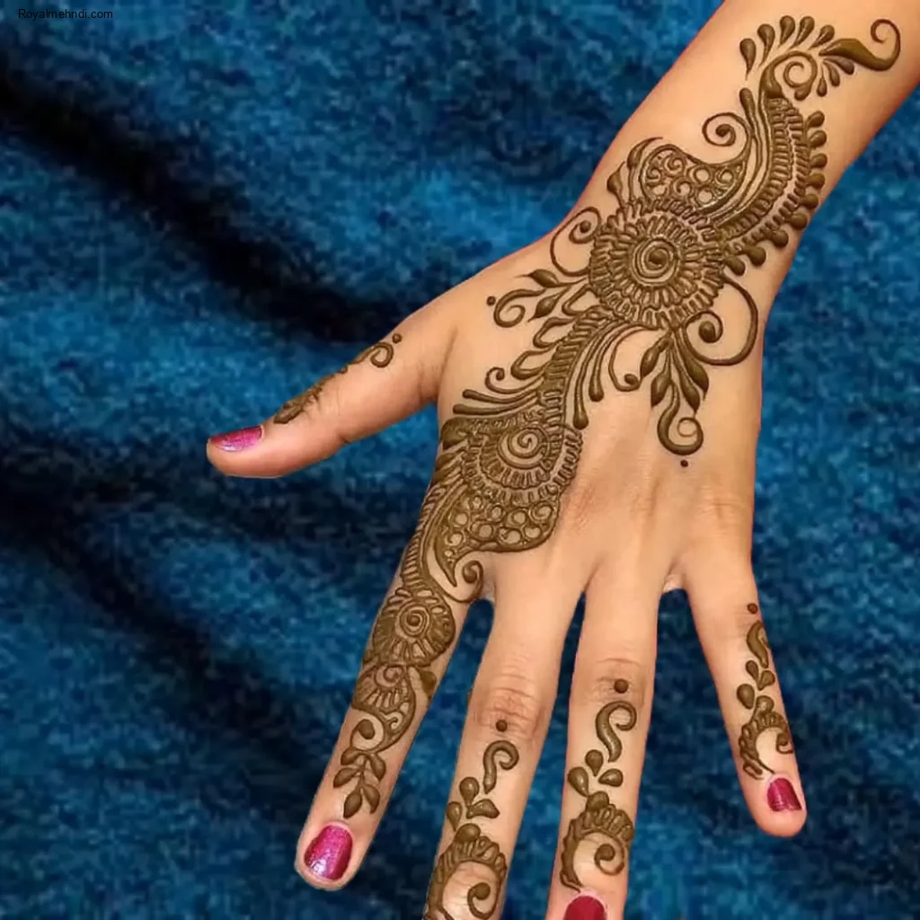 mehndi design simple front hand