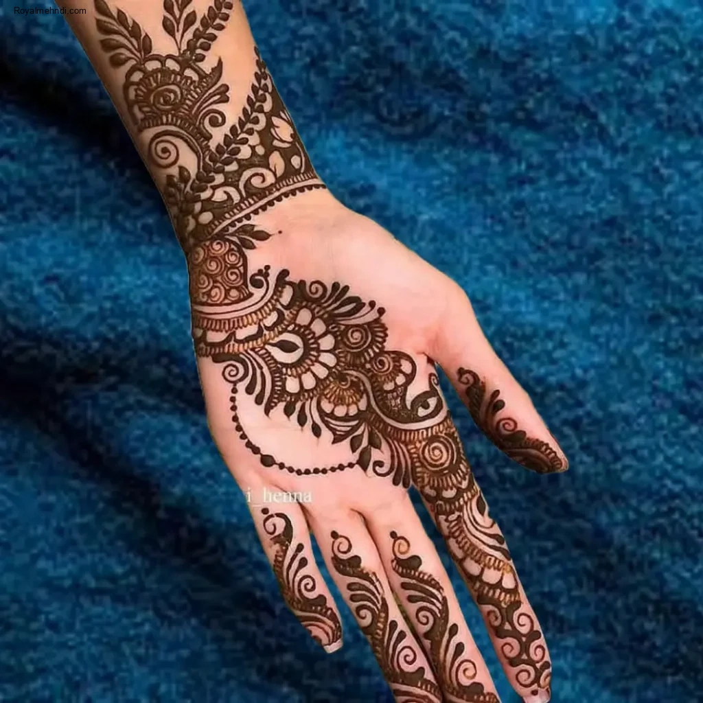 mehndi design simple front hand