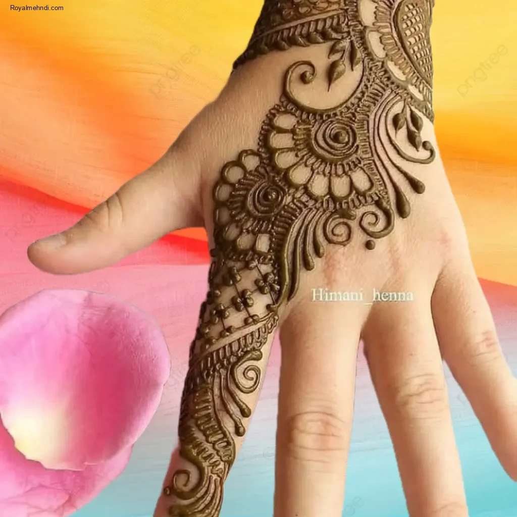 mehndi flower design
