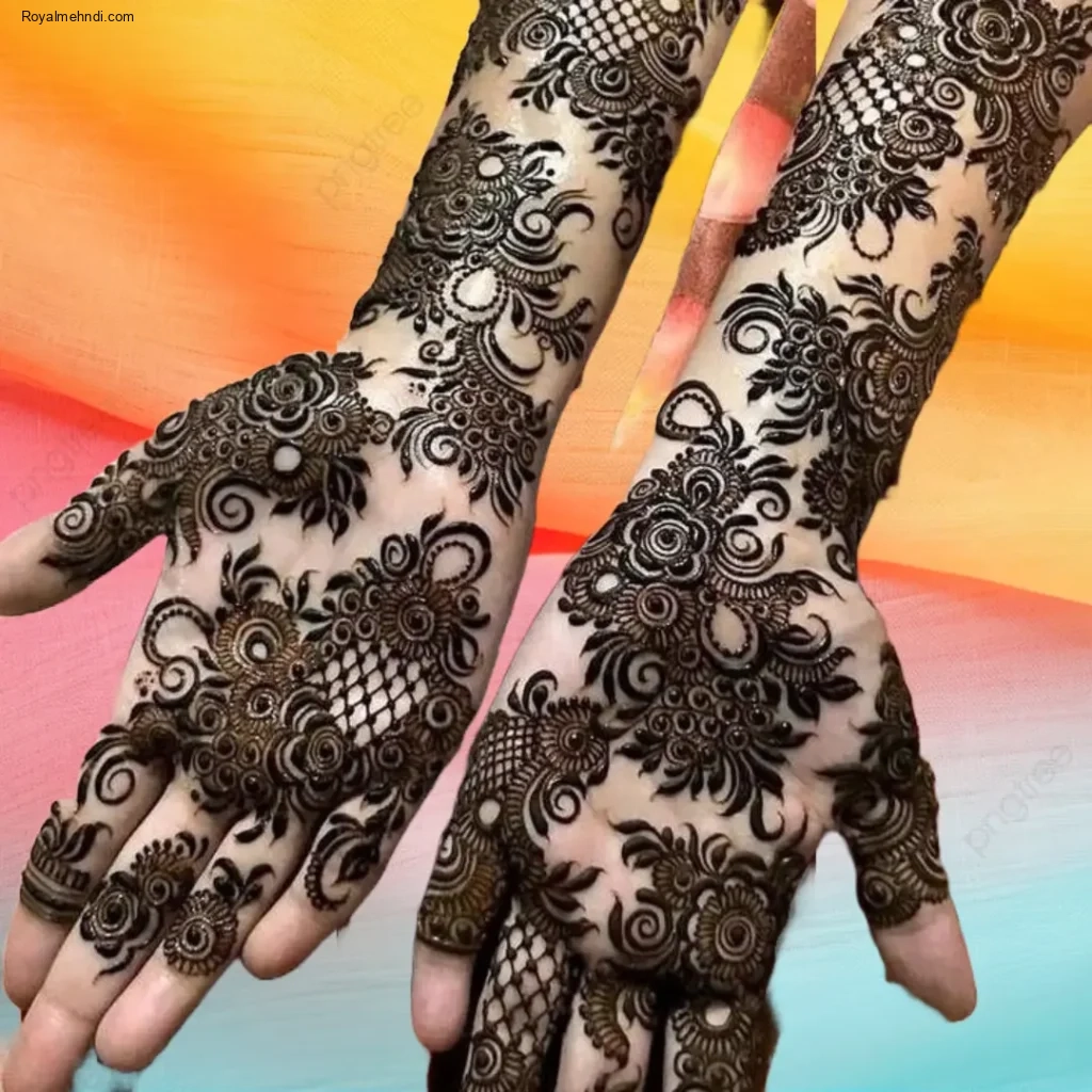 mehndi design simple front hand