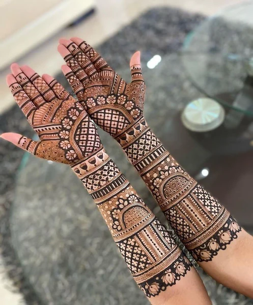 modern full hand mehndi designs