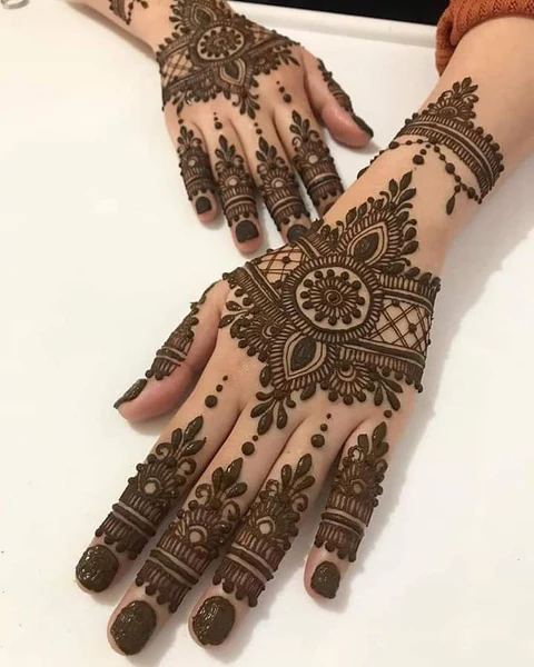 modern full hand mehndi designs