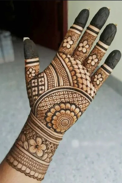 modern full hand mehndi designs