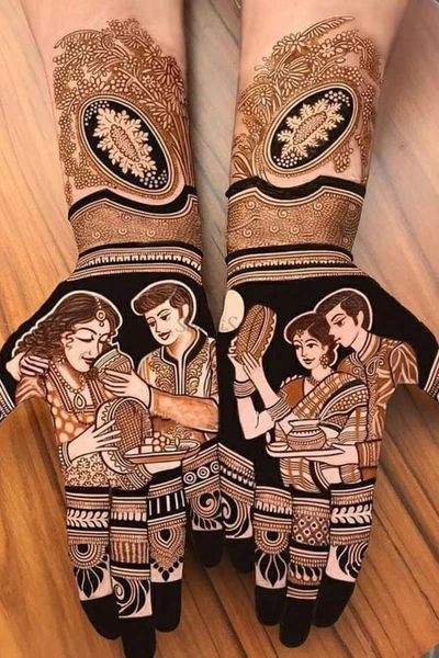 modern full hand mehndi designs