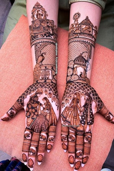 modern full hand mehndi designs