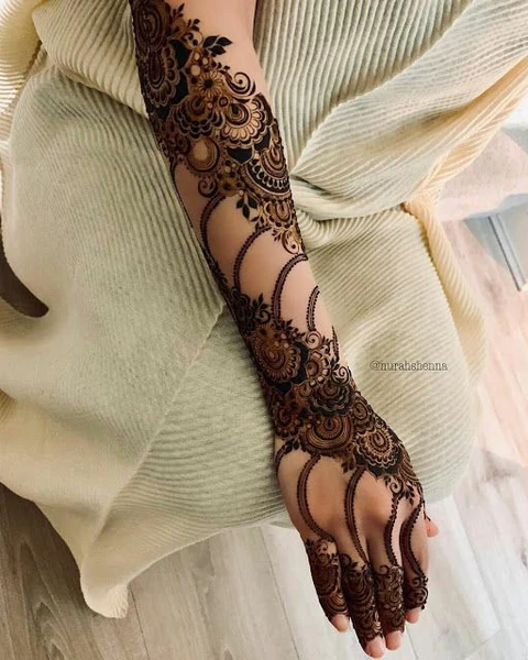 modern full hand mehndi designs