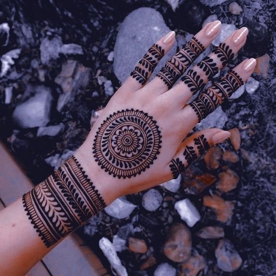modern full hand mehndi designs