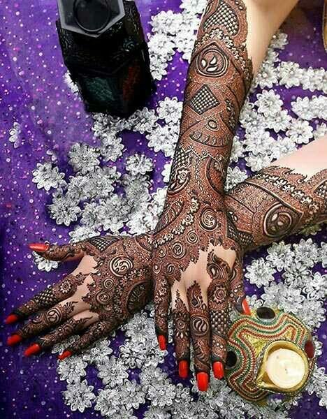 modern full hand mehndi designs