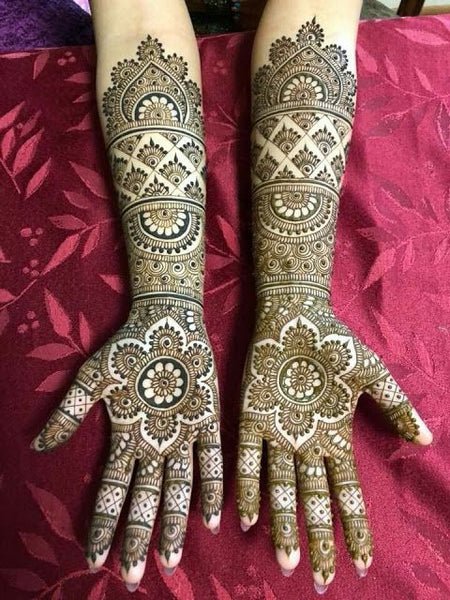 modern full hand mehndi designs