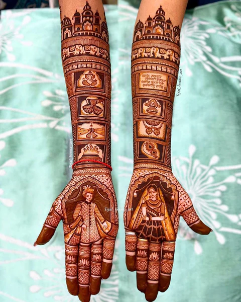 modern full hand mehndi designs
