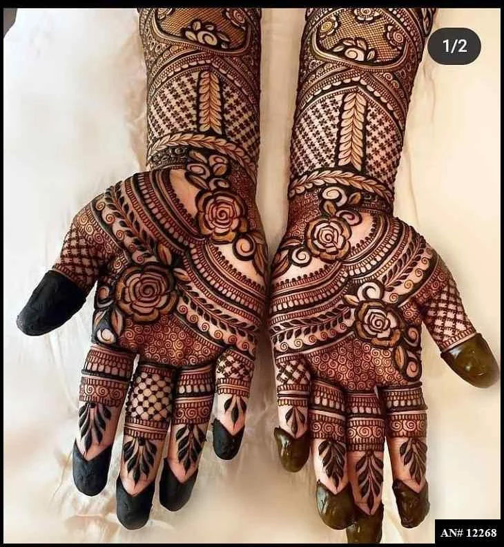 modern full hand mehndi designs