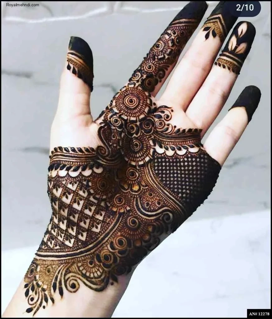 modern full hand mehndi designs