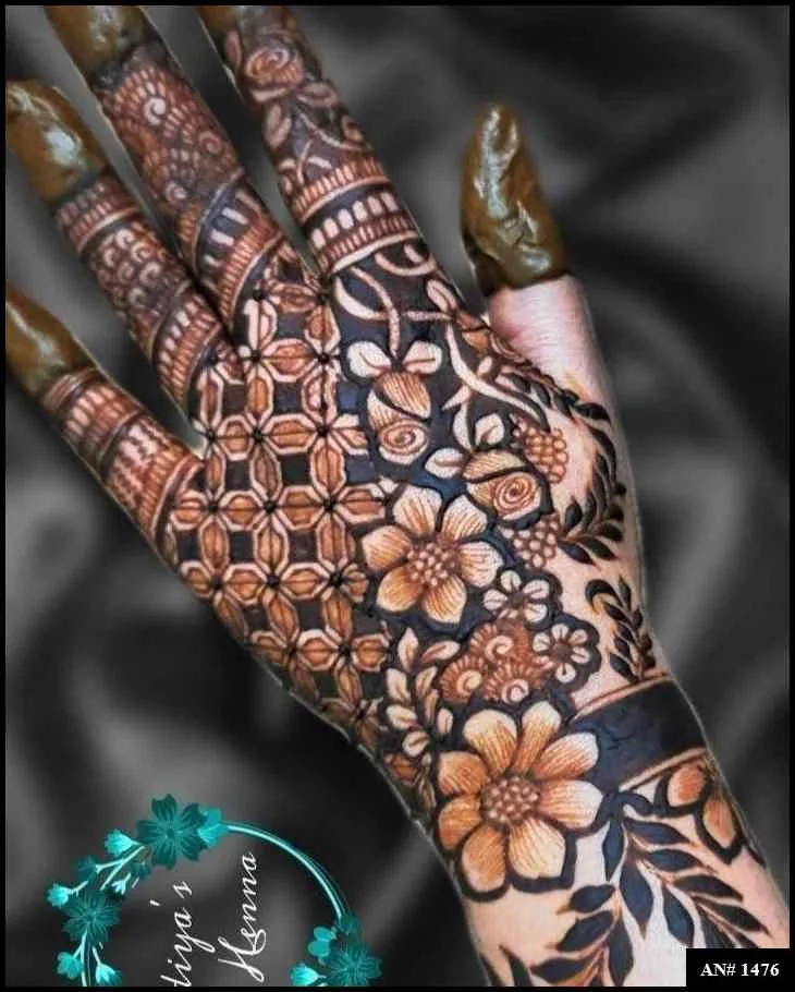 modern full hand mehndi designs