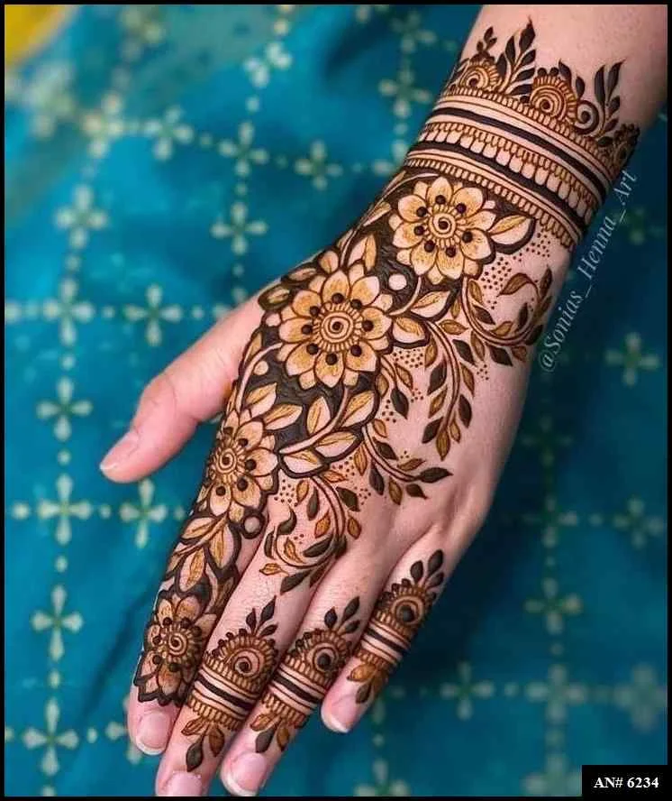 modern full hand mehndi designs