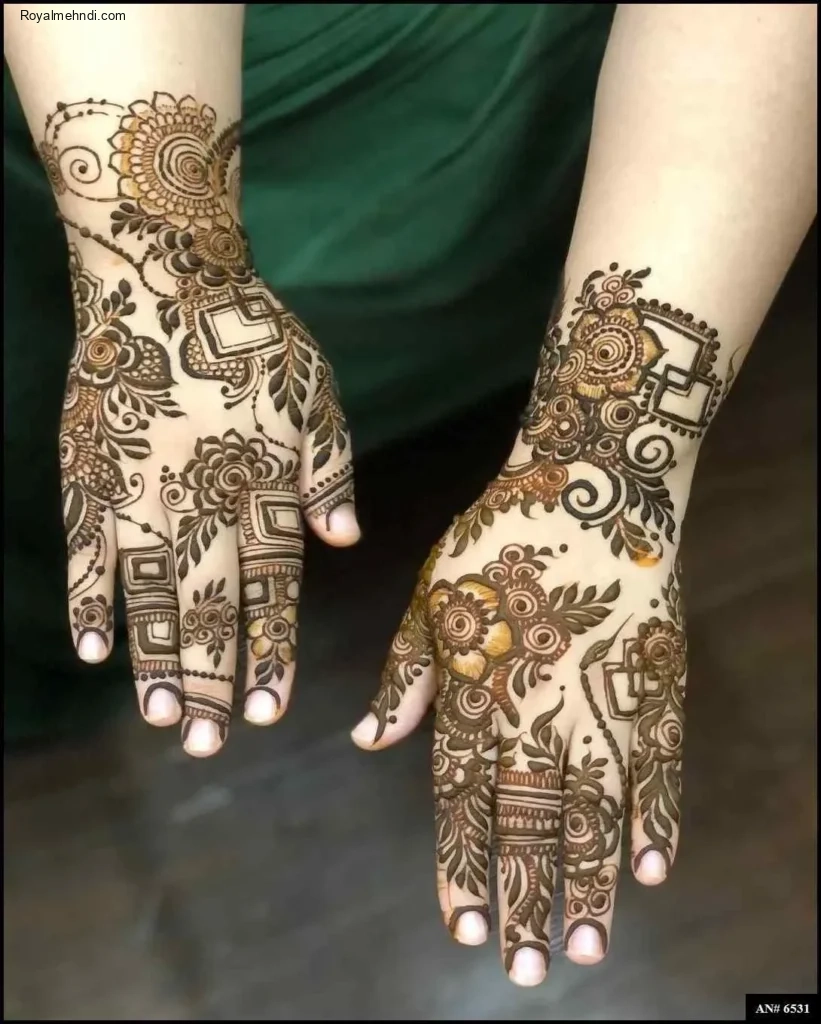modern full hand mehndi designs