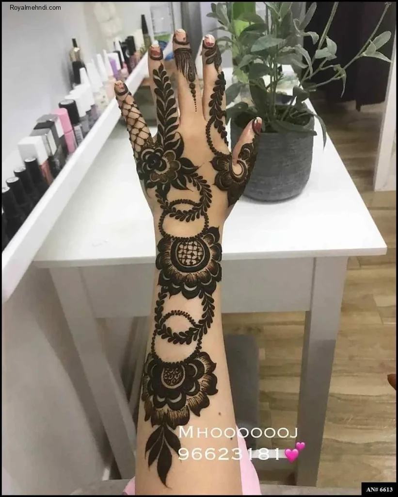 modern full hand mehndi designs