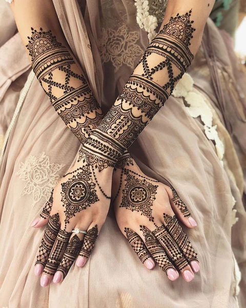 modern full hand mehndi designs