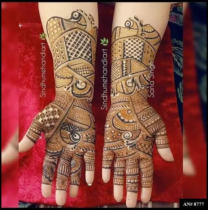 simple mehndi design photo