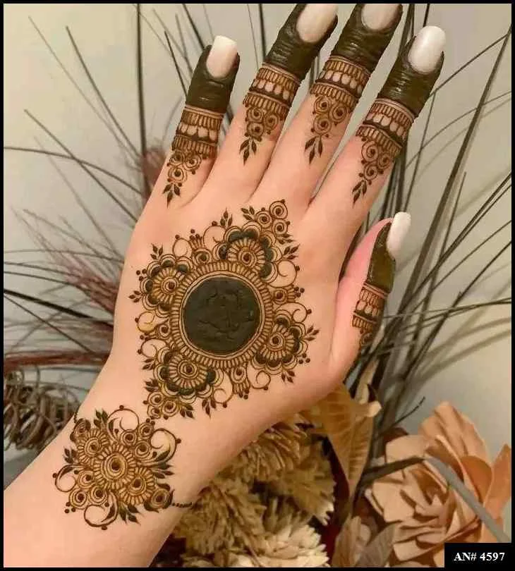 flower mehndi design